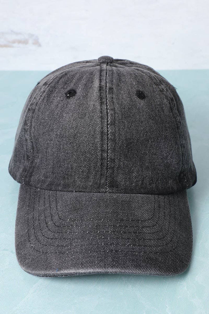 Plain denim dad hat sales