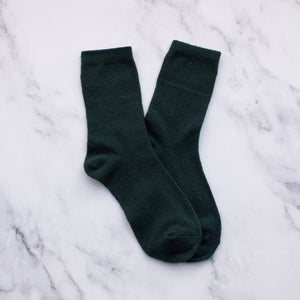 Women's Solid Wool Cashmere Blend Socks: White