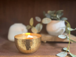 Juniper & Balsam Fir: Solid Brass 14oz Pure Soy Candle