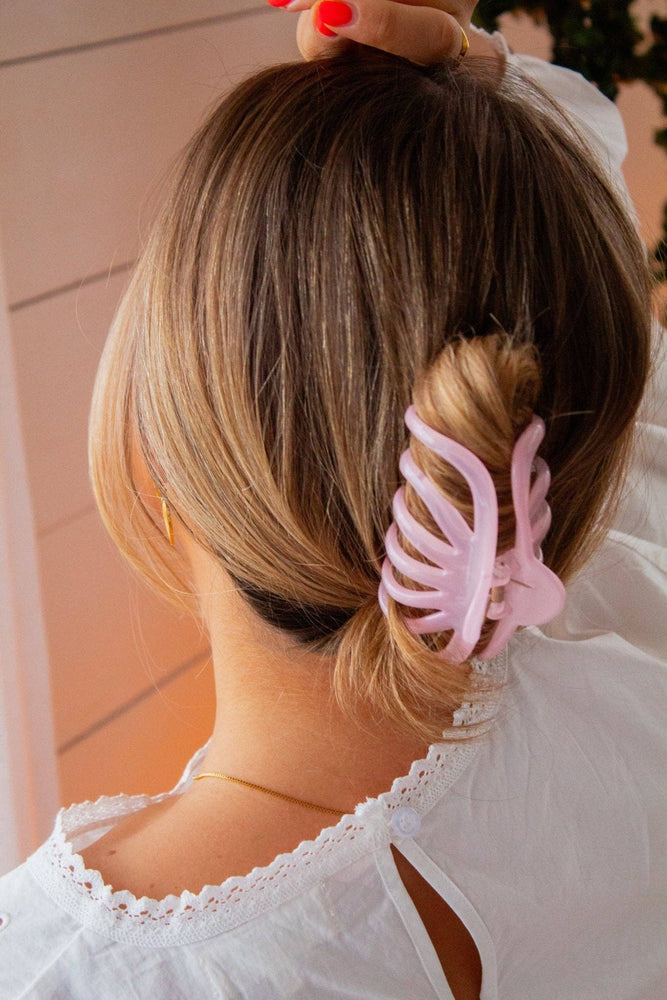 Clear Blush Claw Clip