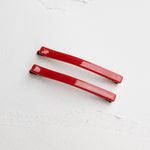 Eco Simple Hair Bobby Pin Set: Red