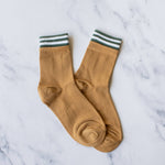 Women's Basic Line Crew Socks: Mustard