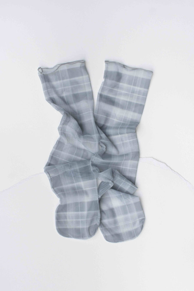 Sheer Patterned Crew Socks