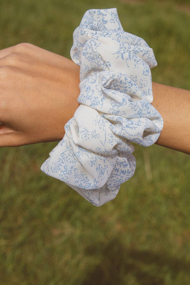 Coastal Floral Jumbo Scrunchie
