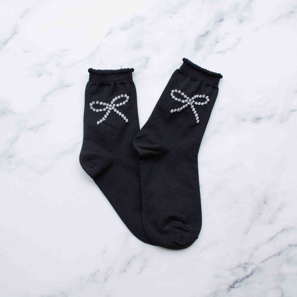 Women's Glitter Bow Socks