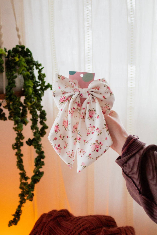 Rosy Romance Bow Clip