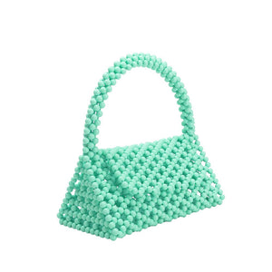 Morgan Mint Beaded Top Handle Bag