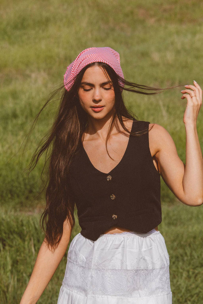 Checkered Tie Bandana