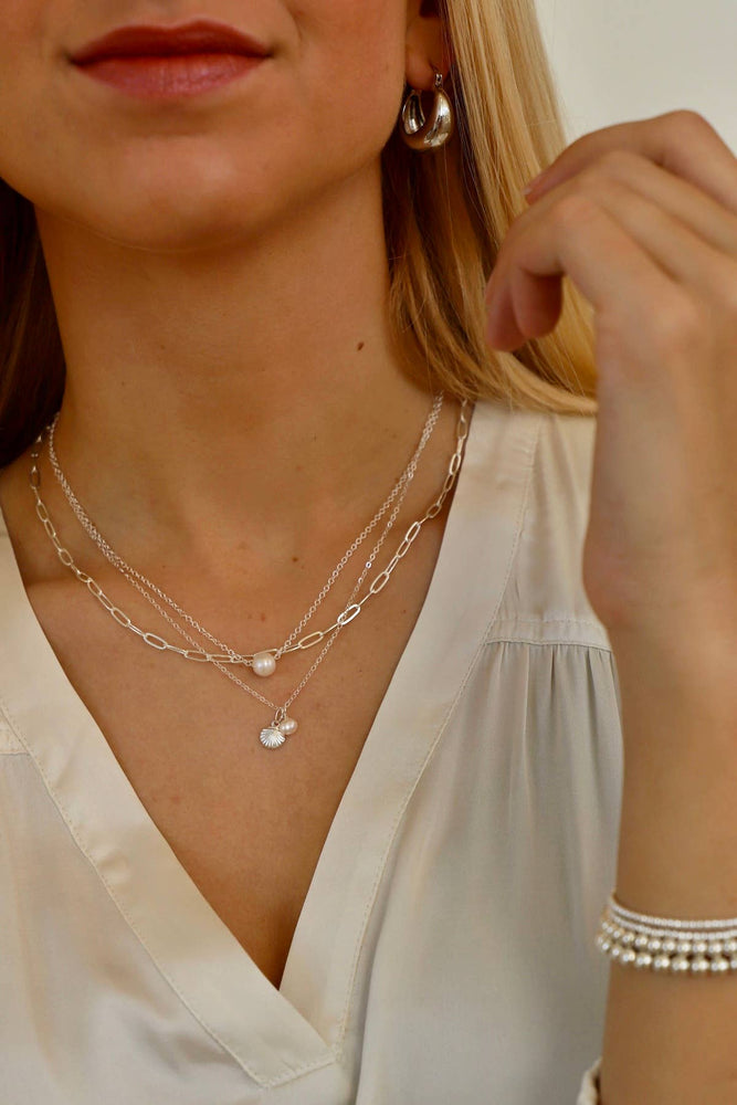 COCO CHUNKY HOOP-SILVER