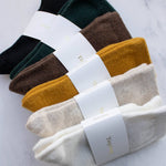 Women's Solid Wool Cashmere Blend Socks: White