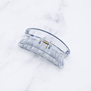Glossy Bean Hair Clip: Clear