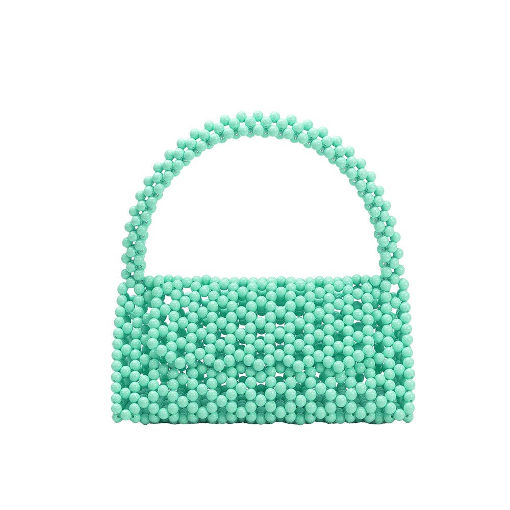Morgan Mint Beaded Top Handle Bag