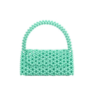 Morgan Mint Beaded Top Handle Bag