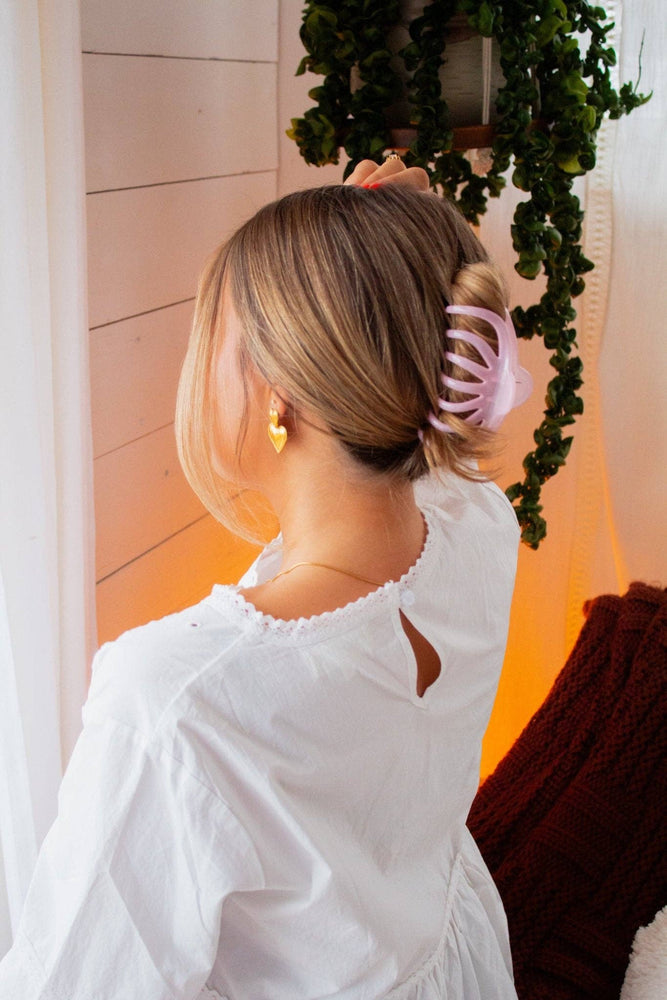 Clear Blush Claw Clip