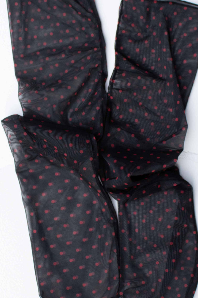 Sheer Patterned Crew Socks