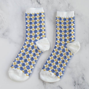 Winter Check Pattern Socks