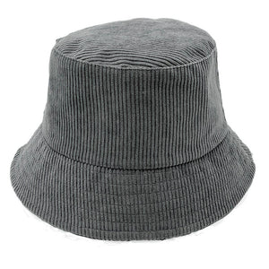Thin Corduroy Bucket Hat: ONE SIZE / BLK