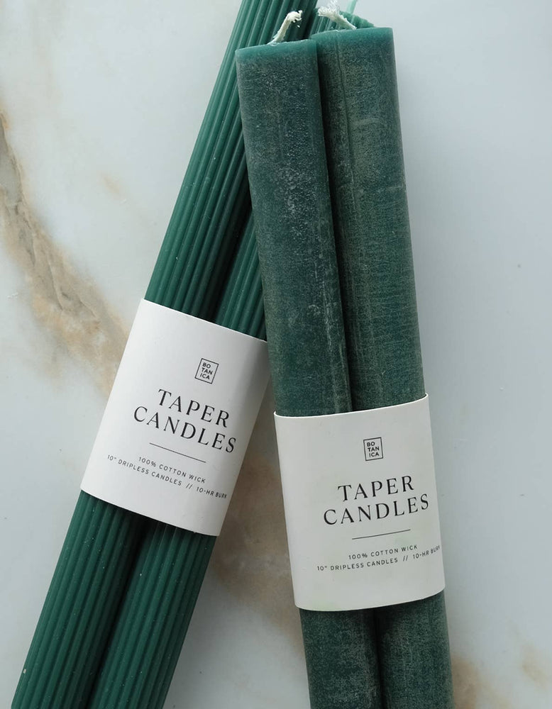 Taper Candle Pair, Evergreen