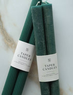 Taper Candle Pair, Evergreen