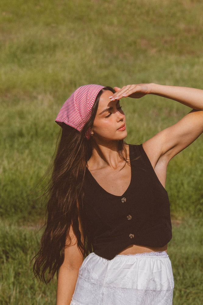 Checkered Tie Bandana
