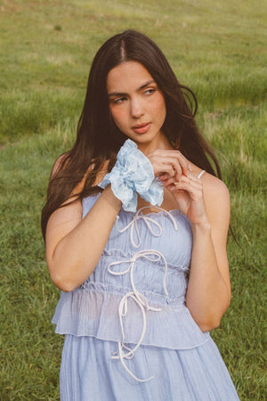 Sky Ruffle Oversized Scrunchie