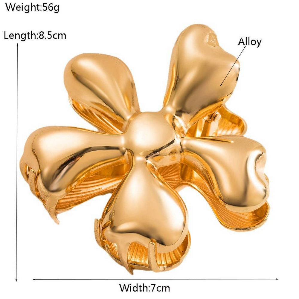 Floral Metal Geometric Hair Claw Clip – Chic Style_CWAHA6182