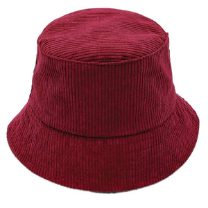 Thin Corduroy Bucket Hat: ONE SIZE / BLK