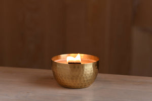 Driftwood & Vetiver: Solid Brass 14oz Pure Soy Candle