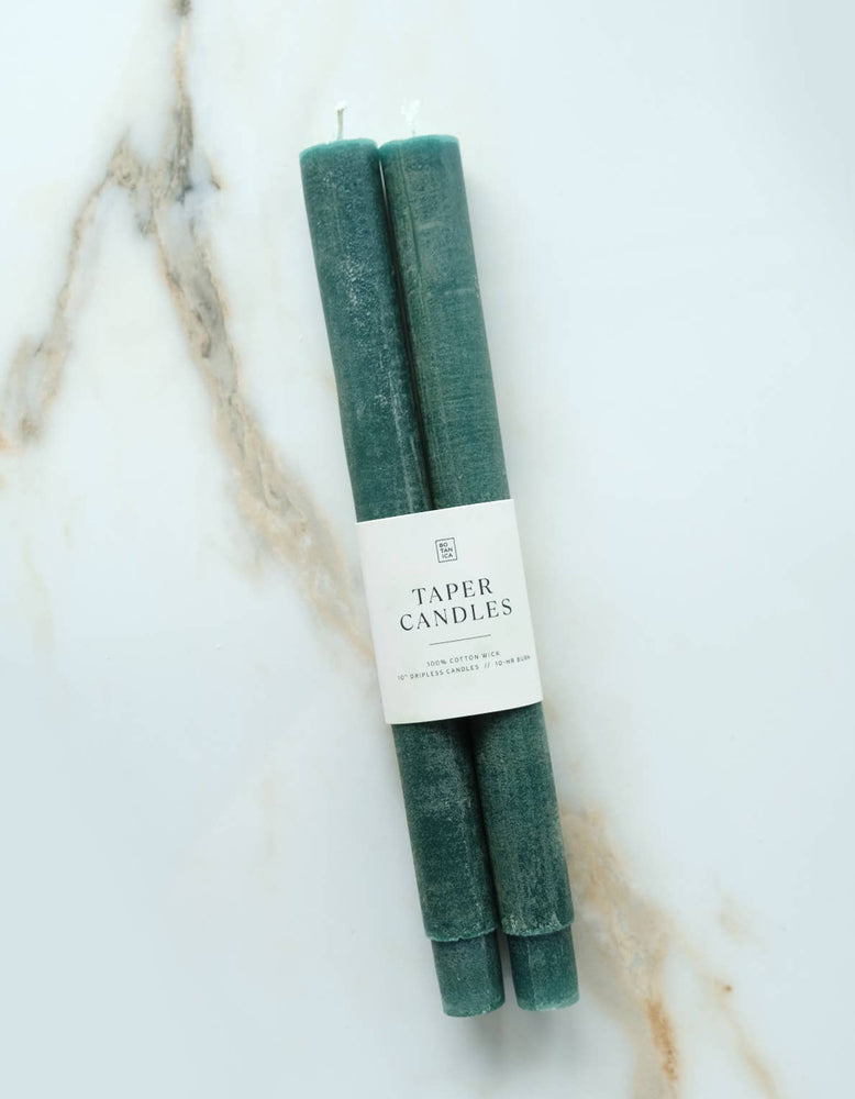 Taper Candle Pair, Evergreen