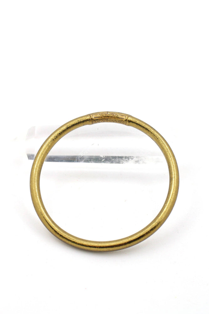 Single Thai Buddhist Temple Bracelet, Mantra Bangle, Metals
