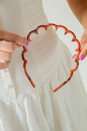 Amber Tortoise Wide Tooth Headband