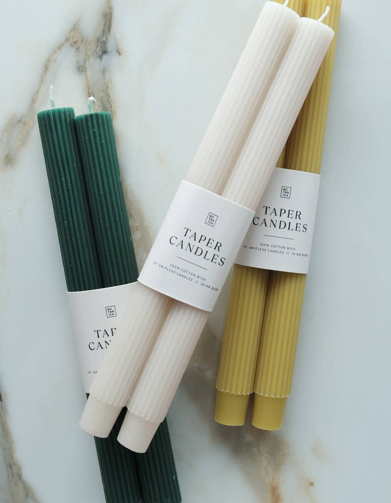 Taper Candle Pair, Evergreen