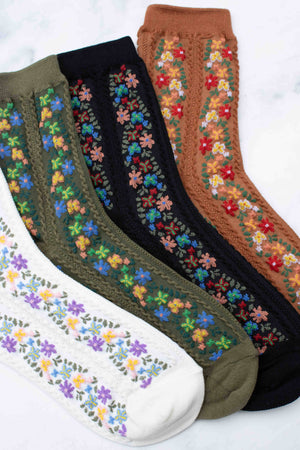Women's Aahana Floral Casual Socks