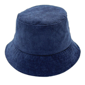 Thin Corduroy Bucket Hat: ONE SIZE / BLK