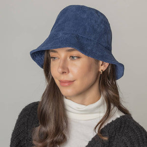 Thin Corduroy Bucket Hat: ONE SIZE / BLK