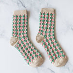 Winter Check Pattern Socks