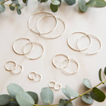 Silver Endless Hoops