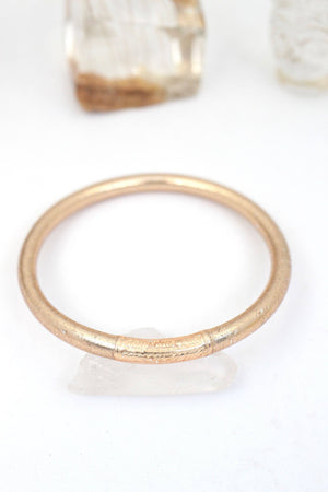 Single Thai Buddhist Temple Bracelet, Mantra Bangle, Metals