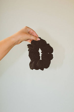 Black Ruffle Jumbo Scrunchie