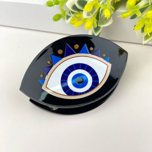 Dark Demon Eye Hair Claw Clip