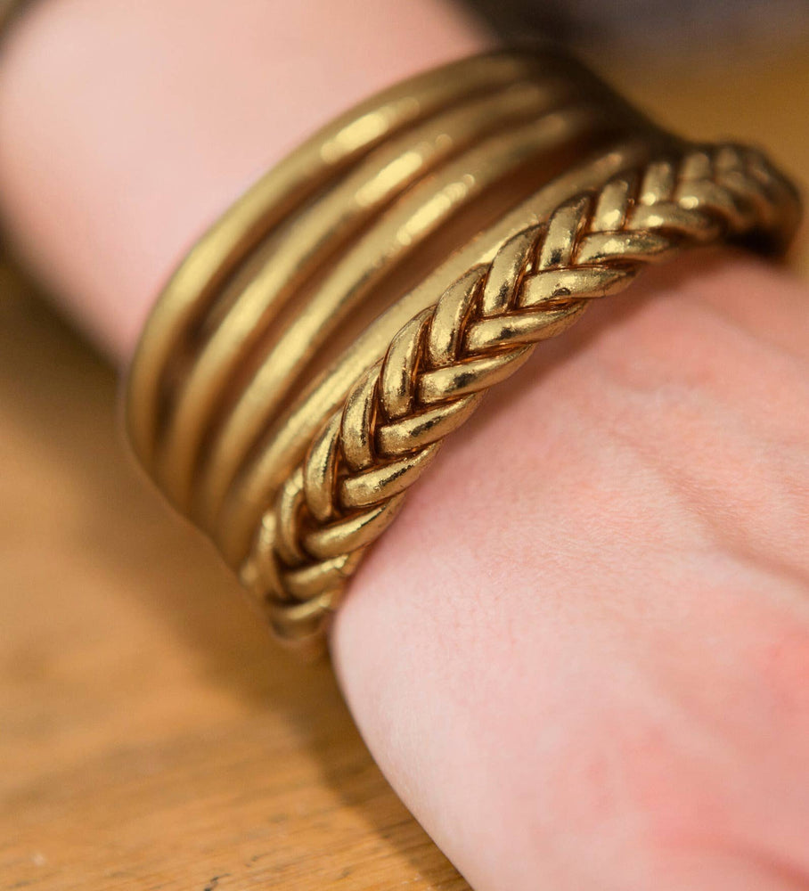 Buddhist bangle 5mm Iconic BRONZE - SIZE M 62mm