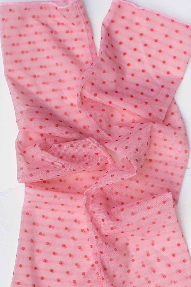 Sheer Patterned Crew Socks