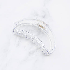 Glossy Bean Hair Clip: Clear