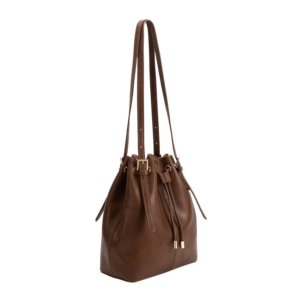 Sally Espresso Vegan Shoulder Bag Pre-Order 8/30