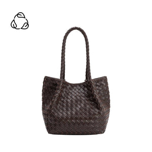 Anahi Espresso Recycled Vegan Top Handle Bag