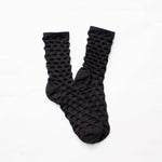 Embossed Square Socks: Black