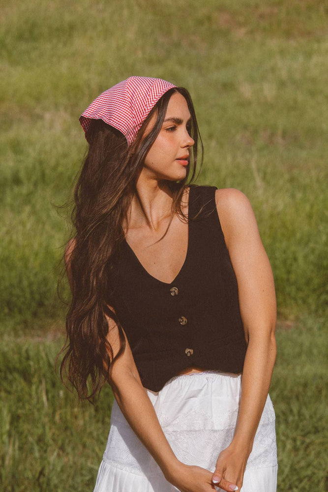 Checkered Tie Bandana