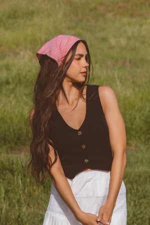 Checkered Tie Bandana