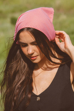Checkered Tie Bandana