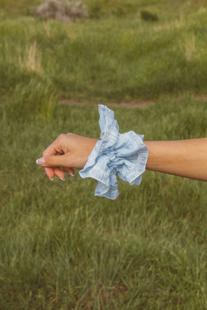 Sky Ruffle Oversized Scrunchie